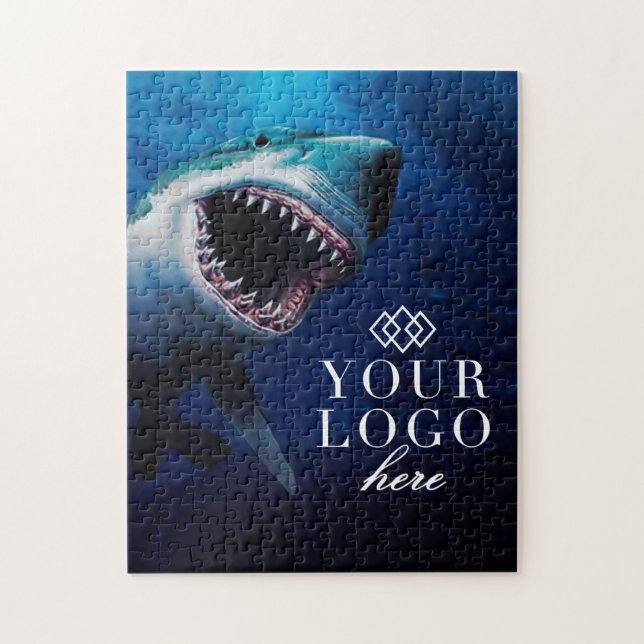 Votre logo ici | Puzzle de requin personnalisé (Vertical)