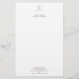 Votre logo Monogramme Papier de papeterie