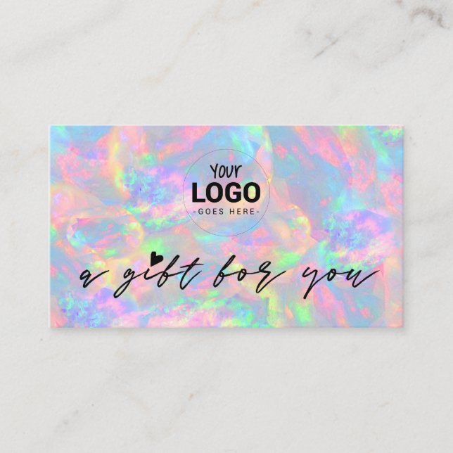 votre logo pastel opal texture certificat cadeau (Devant)