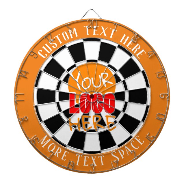 Votre logo personnalisé Orange et Cible de flechet (Devant)