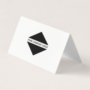 Votre logo professionnel blanc plié Carte de visit