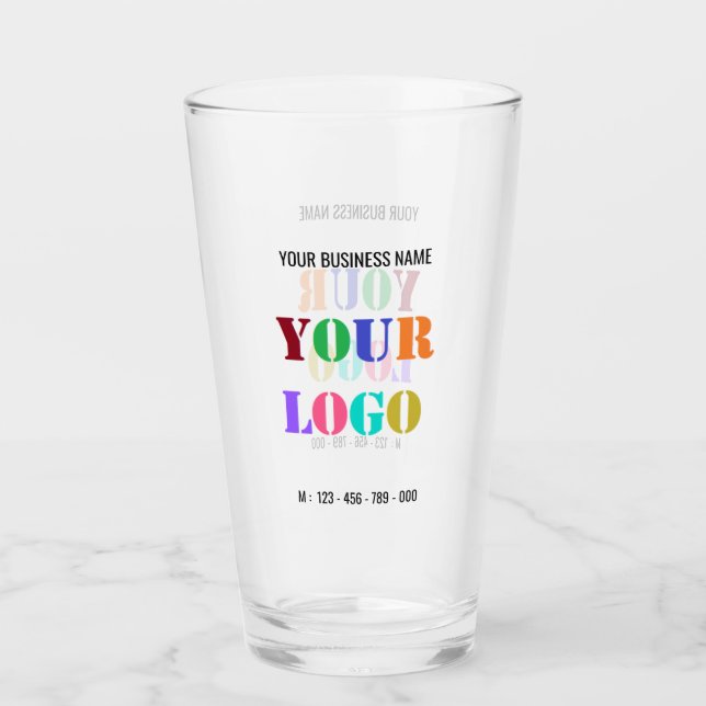 Votre logo Promotion d'entreprise Verre personnali (Devant)