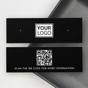 Votre logo QR code noir de la carte d'affichage d'