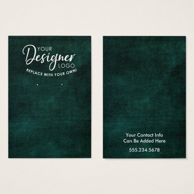Votre Logo Rustique Grunge Turquoise Porte-oreille (Devant & derrière)