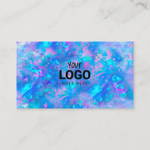 votre logo sur le carte de visite de texture opale
