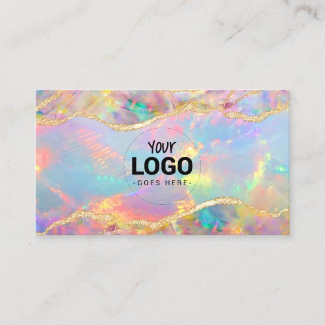 votre logo sur opal design carte de visite (Devant)
