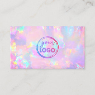 votre logo sur pastel opal carte de visite