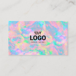 votre logo sur pastel opal texture carte de visite