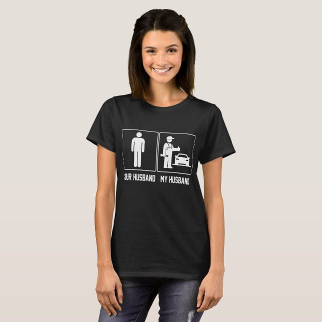 Votre mari mon T-shirt fier de mécanicien de mari (Devant entier)