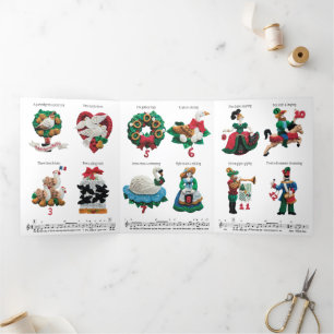 Votre message 12 Jours de Noël Tri-Fold Fêtes