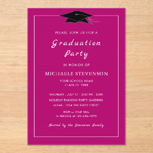 Votre Modèle d'invitation de diplôme acrylique de 
