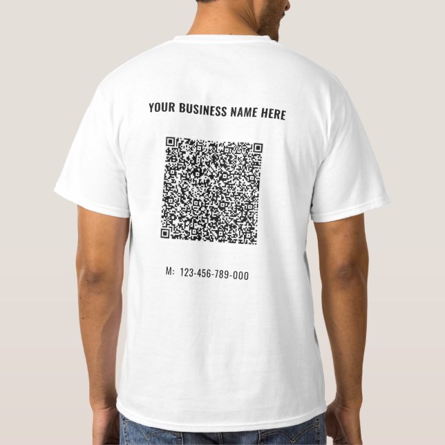 Votre Modèle T-Shirt d'entreprise de texte personn (Dos)