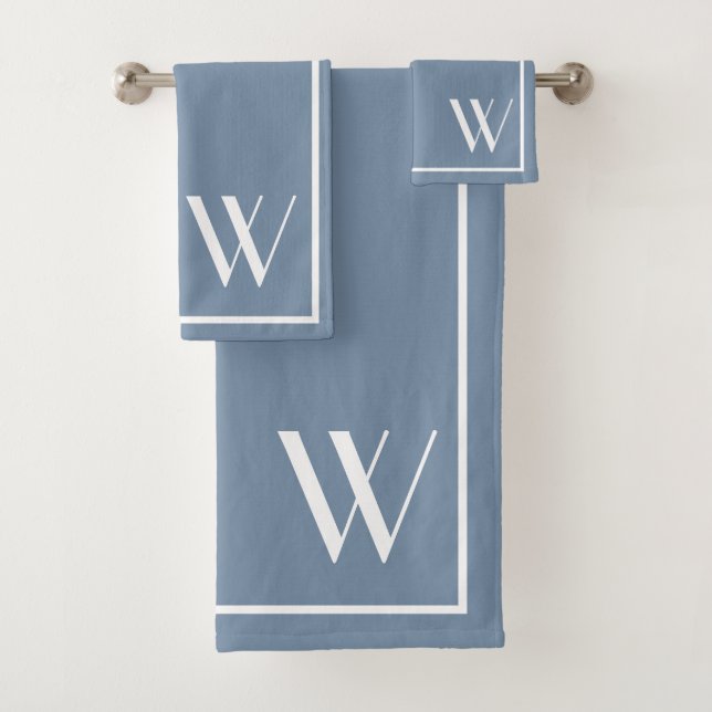 Votre monogramme en couleur denim passé (En situation)