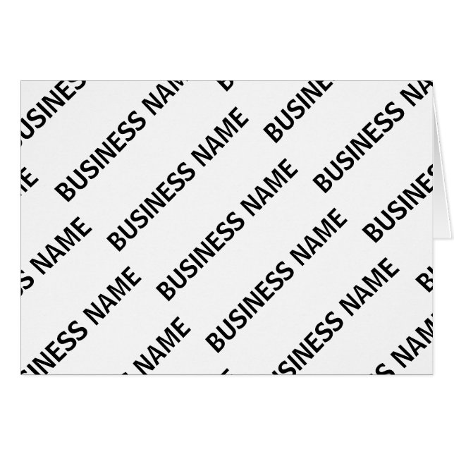 Votre Motif de nom d'entreprise | Noir et blanc (Devant horizontal)