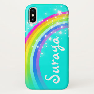 Votre nom 6 lettre arc en ciel aqua coque iphone