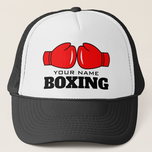 Votre nom boxer casquette de camionneur de gym ave (Devant)