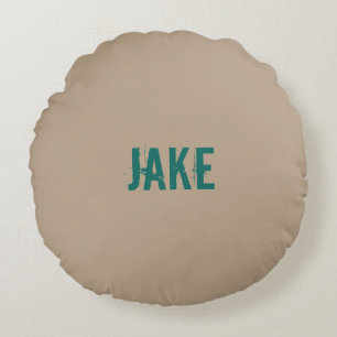 Votre nom Classe A Coussin rond de coton - HAMbWG
