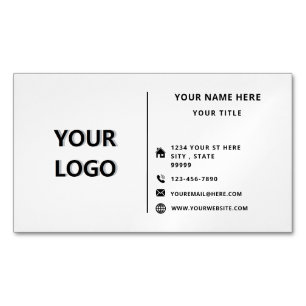 Votre nom de logo Info Carte de visite Magnet Modè