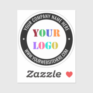 Votre nom de logo Site Web et couleurs Sticker Tim