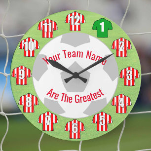 Votre nom d'équipe Horloge de football - Chemises 