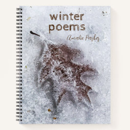 Votre nom Feuille de chêne d'hiver dans le Carnet 