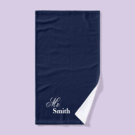 Votre nom M. Smith White Typography Navy