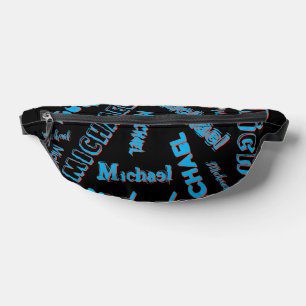 Votre nom motif monogramme bleu rouge noir couleur