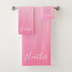 Votre nom ou mot Pink Ombre Gradation