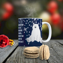 Votre nom Ours polaire dans la tasse de café hiver