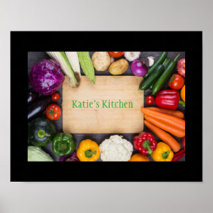 Votre nom personnalisé Poster d'art de cuisine