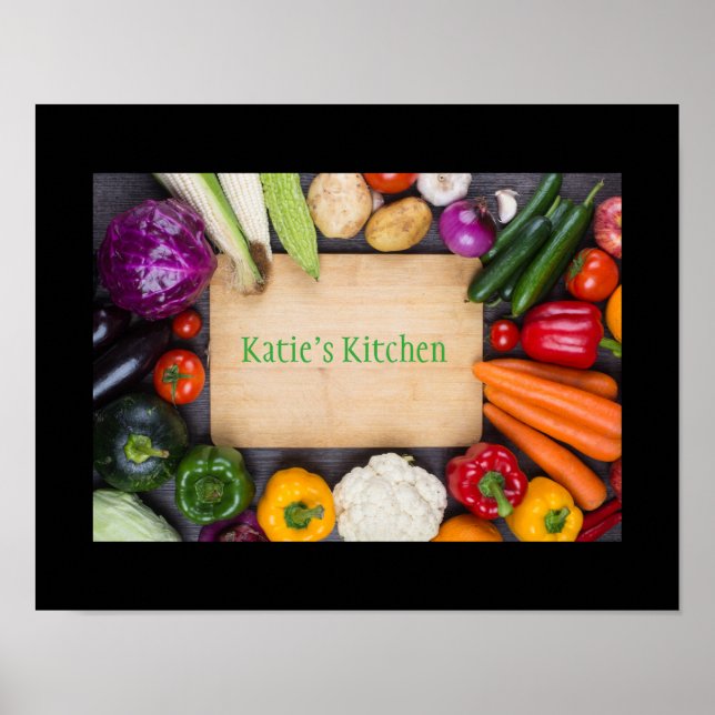 Votre nom personnalisé Poster d'art de cuisine (Devant)