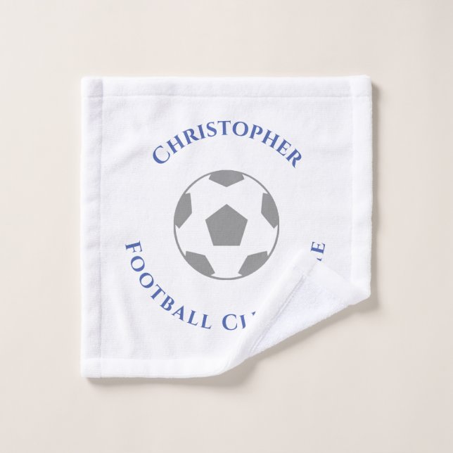Votre nom Plus Football Club Nom Laver linge (Gant de toilette)