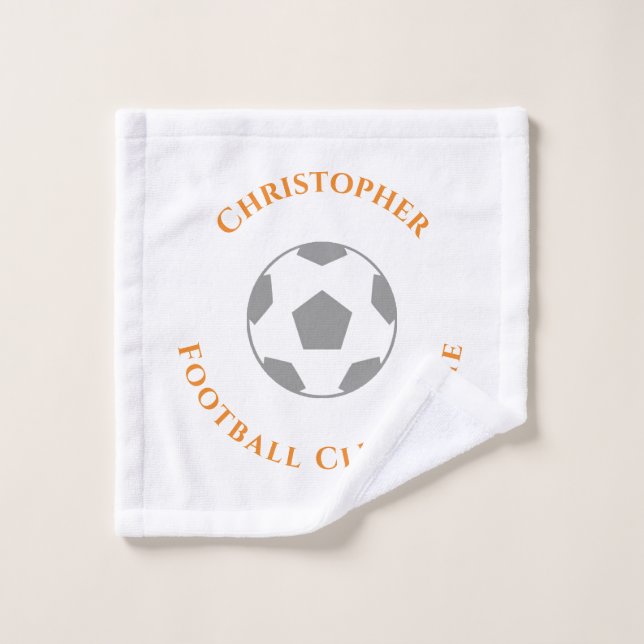 Votre nom Plus Football Club Nom Laver linge (Gant de toilette)