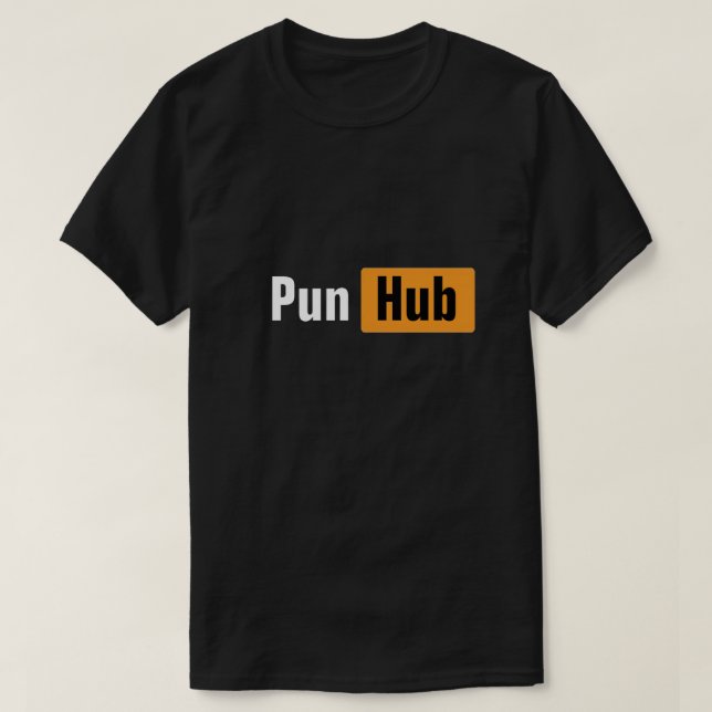 Votre nom Pun Hub Mème Design T-Shirt (Design devant)