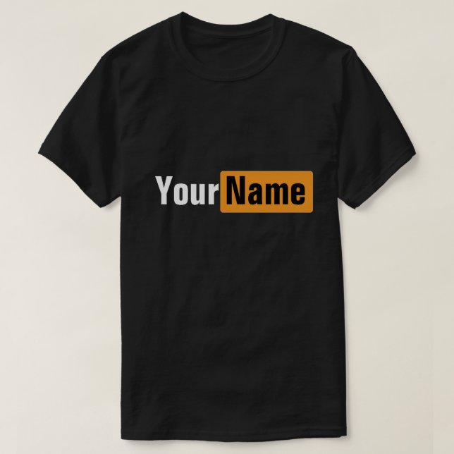 Votre nom Pun Hub Mème Design T-Shirt (Design devant)