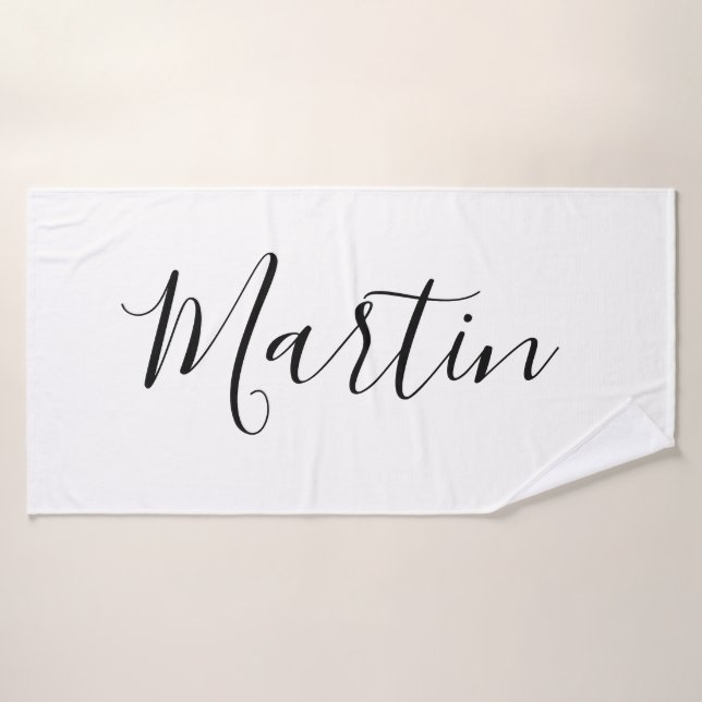 Votre nom | Script élégant (Serviette de bain)