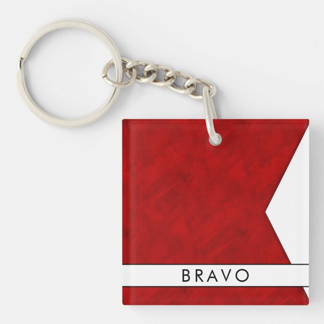 Votre nom + Signal Nautique Drapeau B Bravo (Devant)