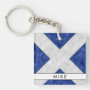 Votre nom + Signal Nautique Drapeau M Mike