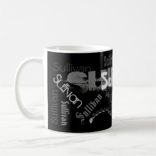 Votre nom sur votre mug design noir noble !