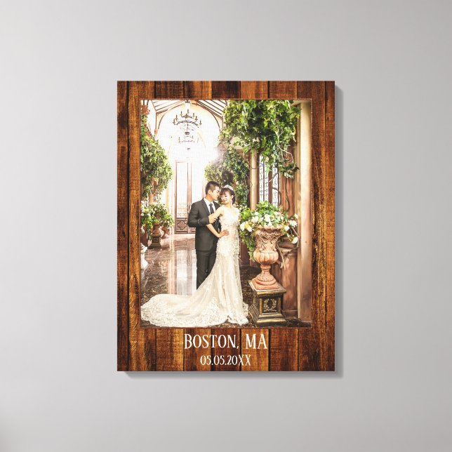 Votre photo avec impression personnalisée en bois (Recto)