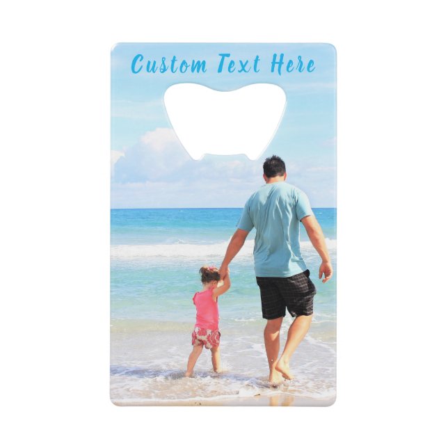 Votre Photo Custom Text Carte de crédit Ouverture  (Devant)