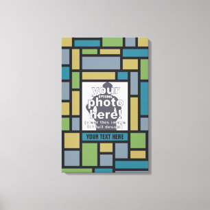 VOTRE PHOTO dans la toile personnalisée Motif géom