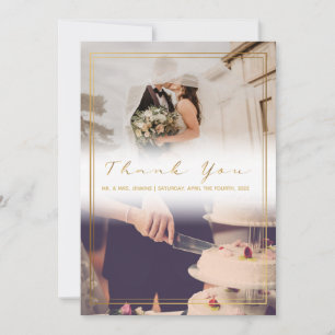 Votre photo de mariage, carte de remerciements d'e