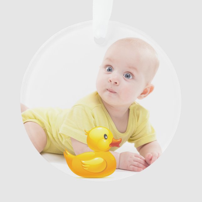 Votre photo Le premier ornement de bébé (devant)