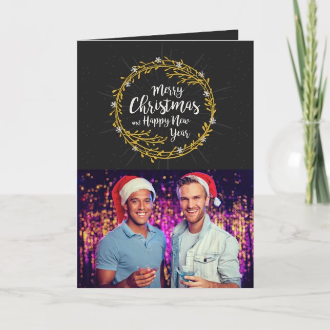 VOTRE PHOTO Noël Voeux de voeux carte (Devant)