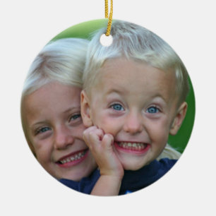 Votre photo personnalisée au dos Ornement de Noël