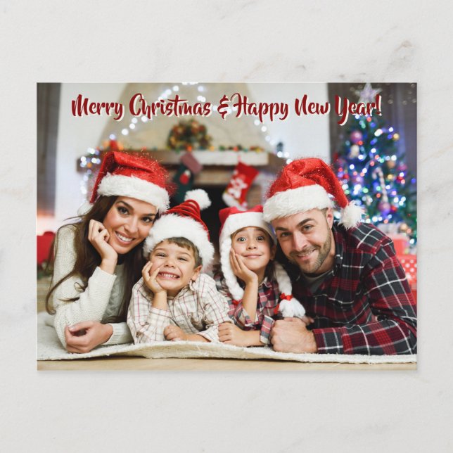 Votre photo personnalisée carte postale de Noël (Devant)