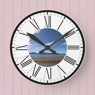 Votre photo sur une horloge ronde personnalisée