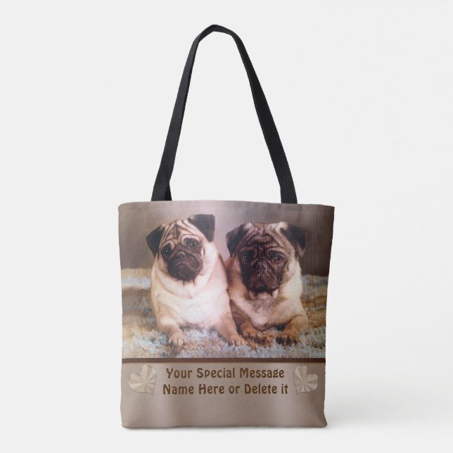 Votre PHOTO, texte et sac fourre-tout personnalisé (Dos)
