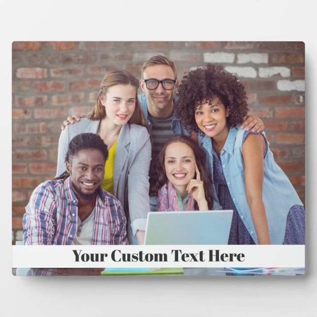 VOTRE PHOTO & TEXTE plaque personnalisée (Devant)